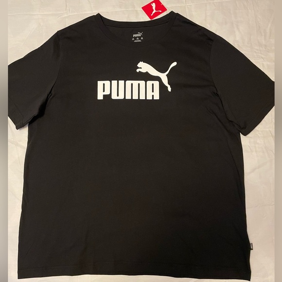Puma Men's Essential Logo T-Shirt. Black/White. Size:2XL *New With Tag* - Picture 3 of 8